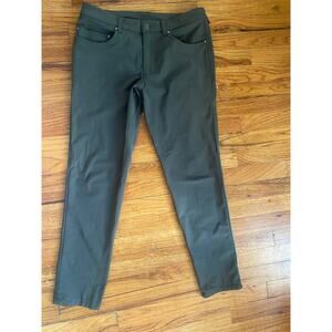 EUC Lululemon ABC Pant Warpstreme Skinny 5 Pocket Jean Style Green 32